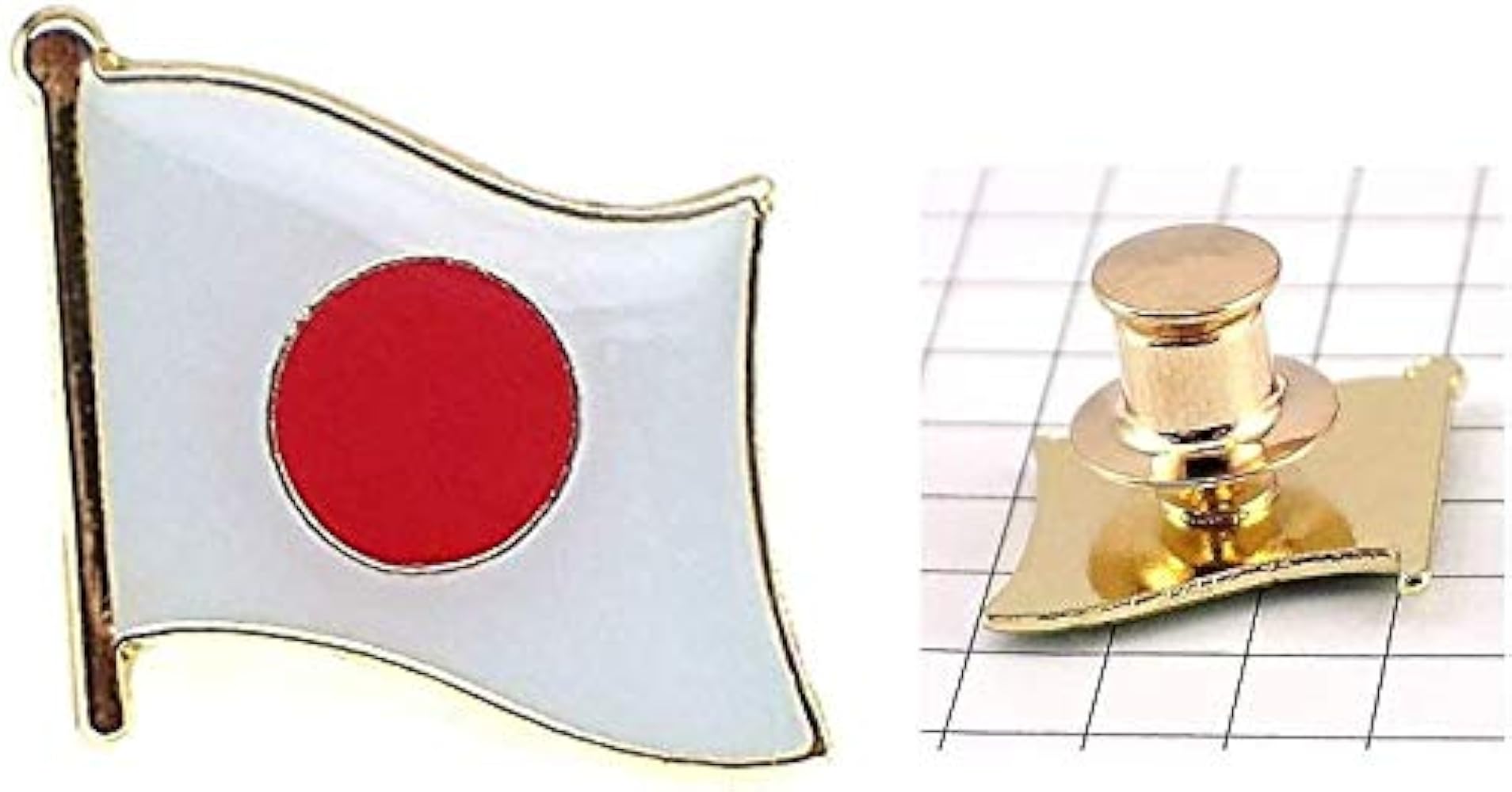 Amazon.co.jp: ピンバッジ 日本の国旗デラックス薄型キャッチ付き