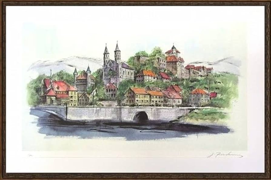 絵画 リトグラフ大 城塞 ジェームス・フォード 新品額装 箱付 絵画
