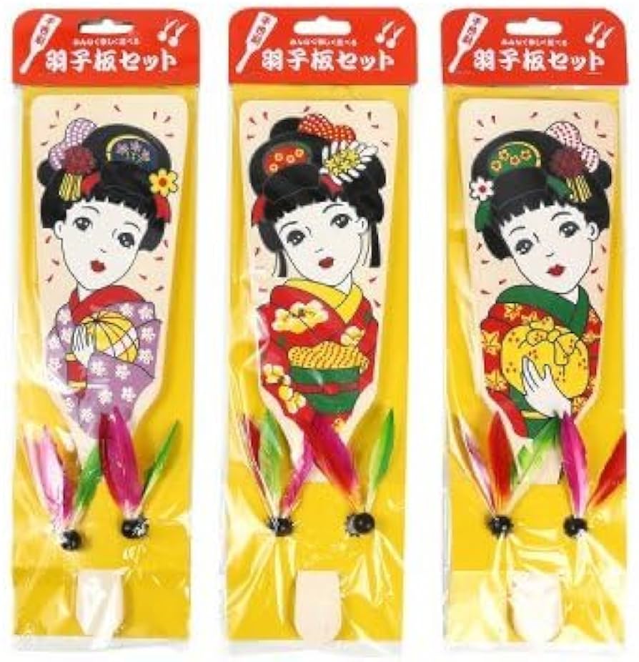 Amazon | 昔ながらの羽子板 2枚セット （柄は選べません）昭和羽子板