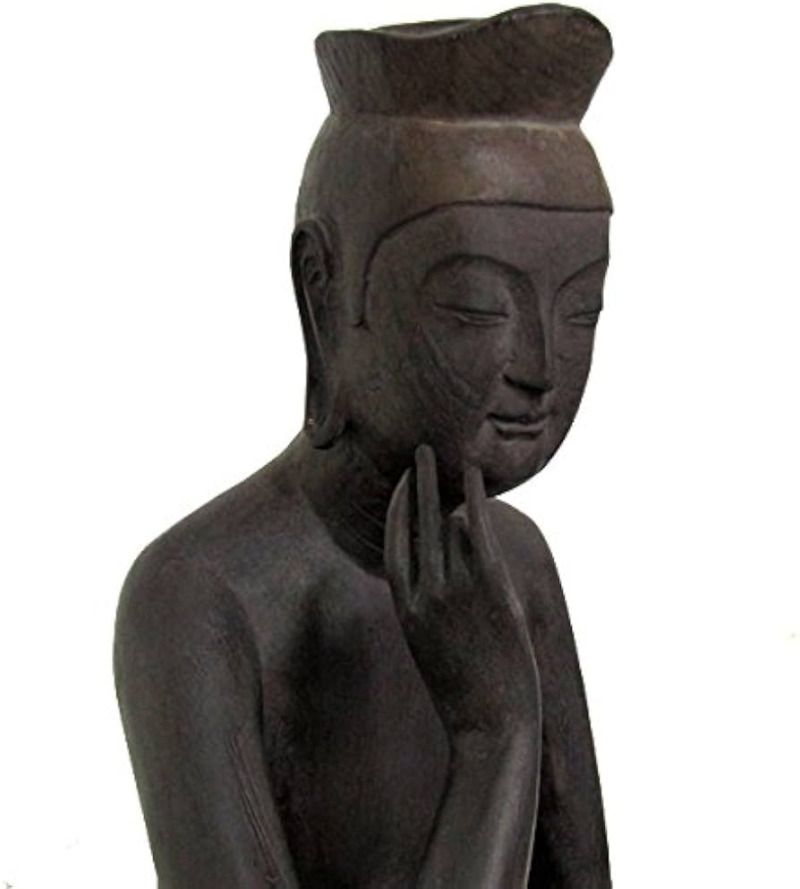 Amazon｜仏像『宝冠弥勒菩薩半跏思惟像』仏像 彫像 彫刻 特殊合成樹脂
