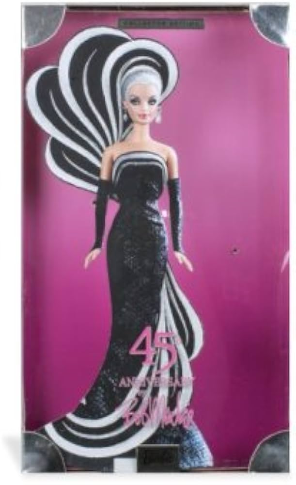 Amazon.com: 45th Anniversary Barbie by Bob Mackie : Toys & Games
