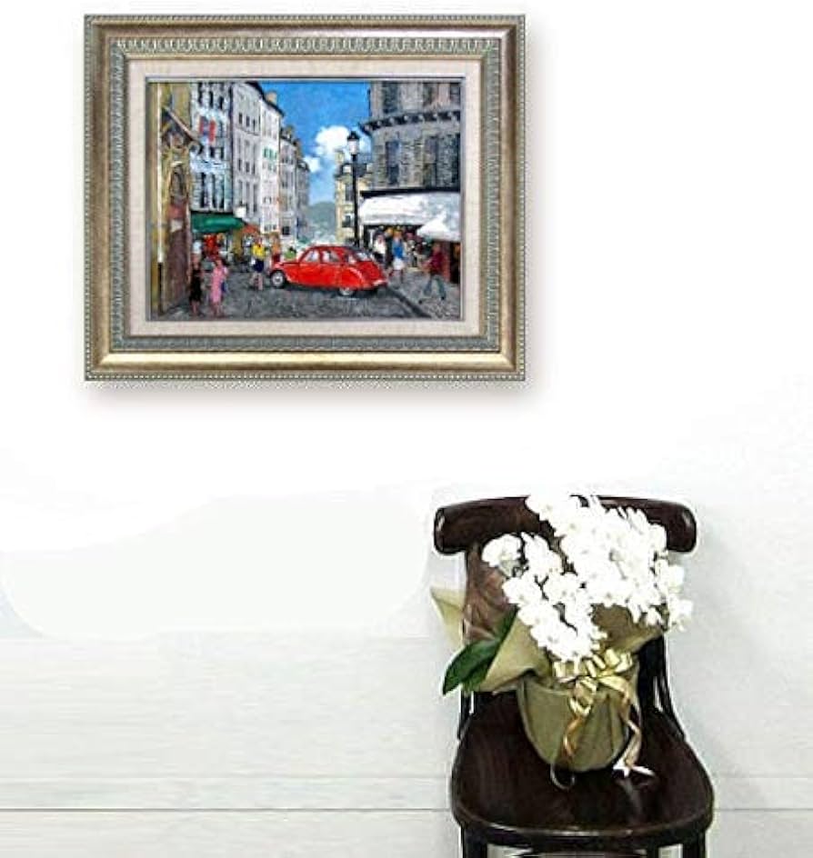 Amazon.co.jp: 斉藤要『南フランスの街(F6号)』油彩画 風景画 街並