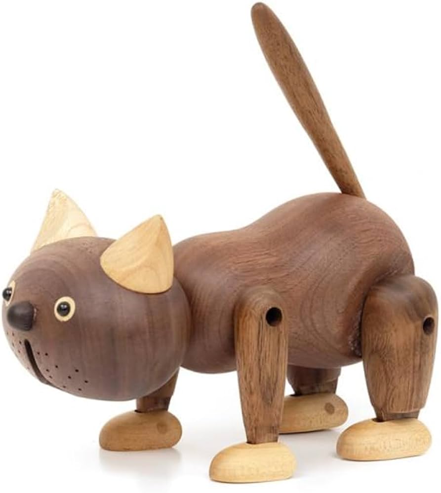 Amazon.co.jp: (hej!e) 猫 大 置物 木制 動物 オブジェ 北欧雑貨