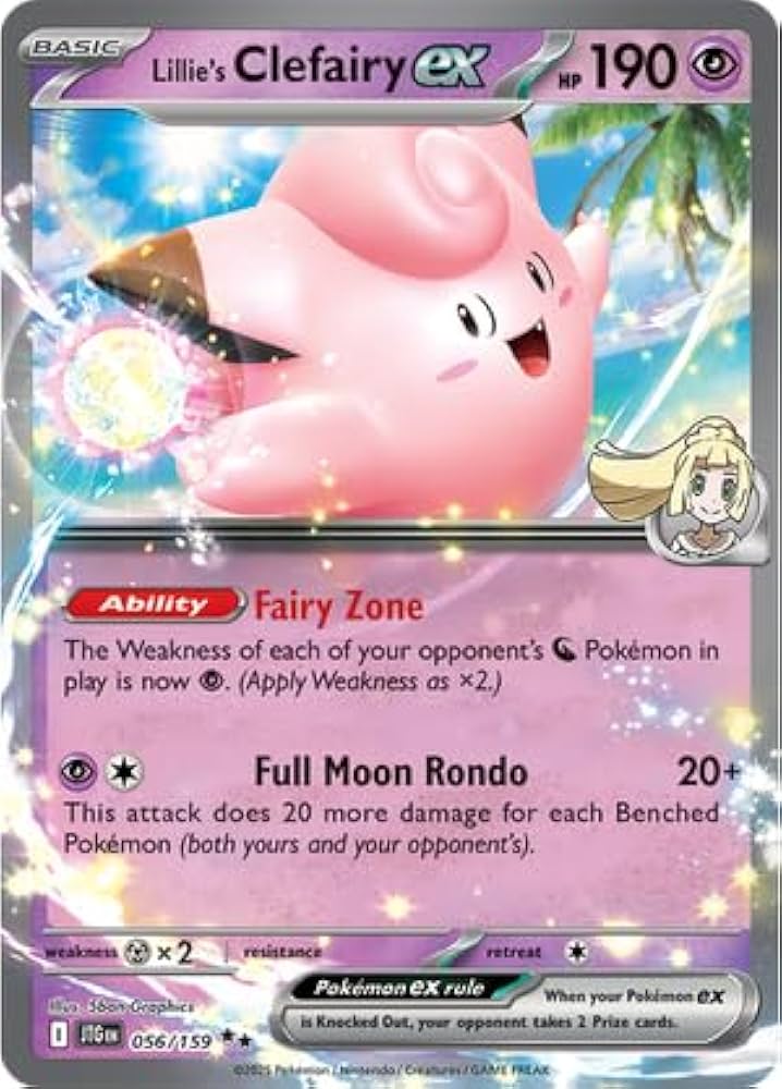 Amazon.com: Pokemon - Lillie's Clefairy ex 056/159 – Journey