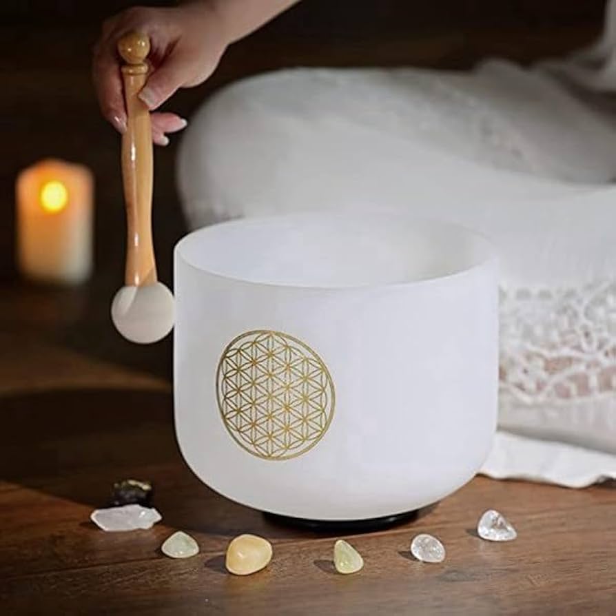 Amazon.co.jp: Haskoss 528HZ 8インチ 生命の花クリスタルシンギング