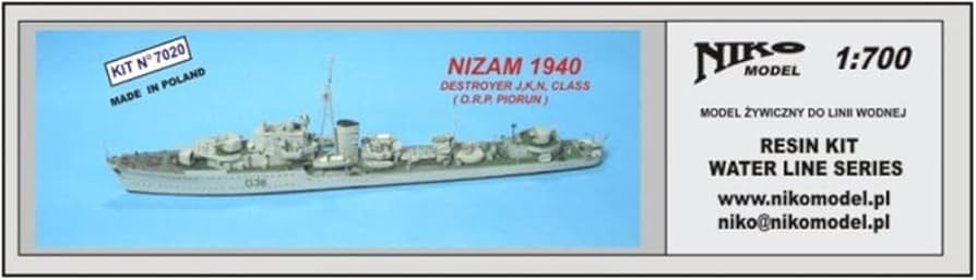 Amazon | ニコモデル 1/700 イギリス海軍 ジャベリン級 駆逐艦 ニザム