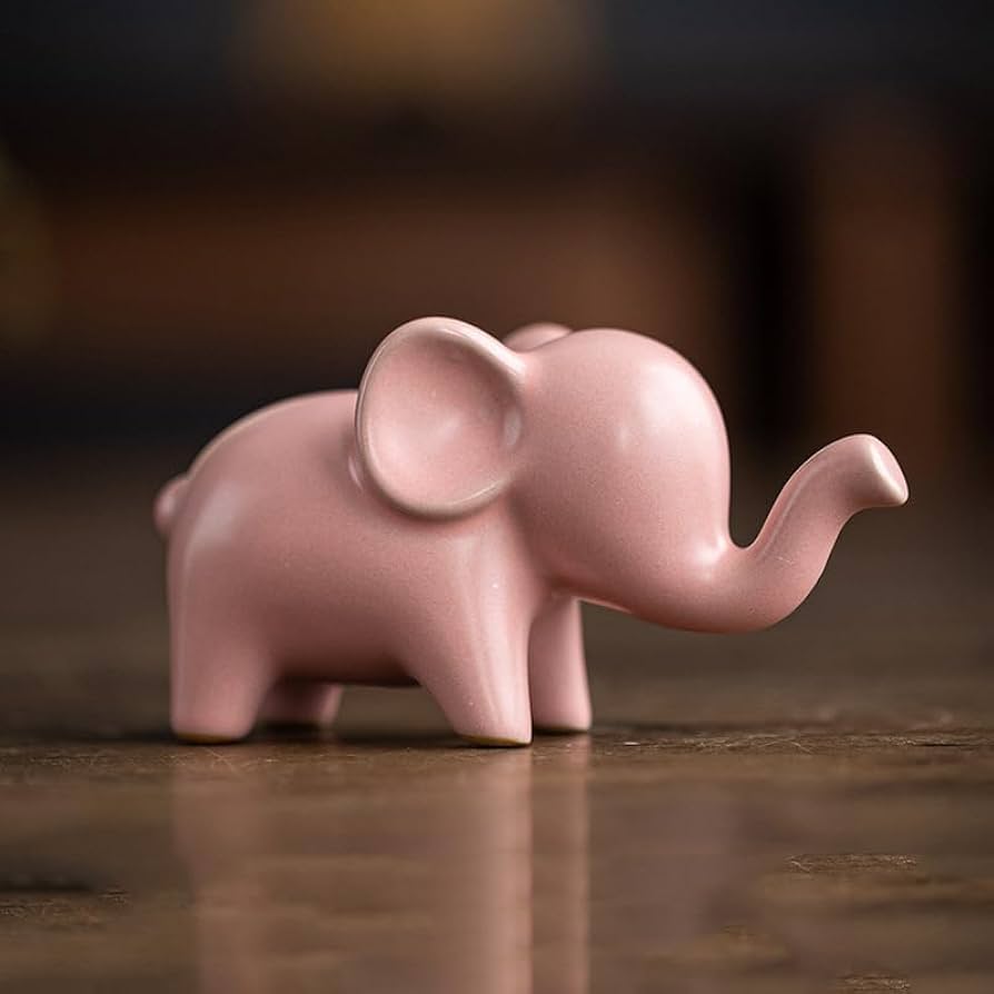 Amazon.co.jp: Auerhceram かわいい象の置物 セラミック ミニ動物 卓上