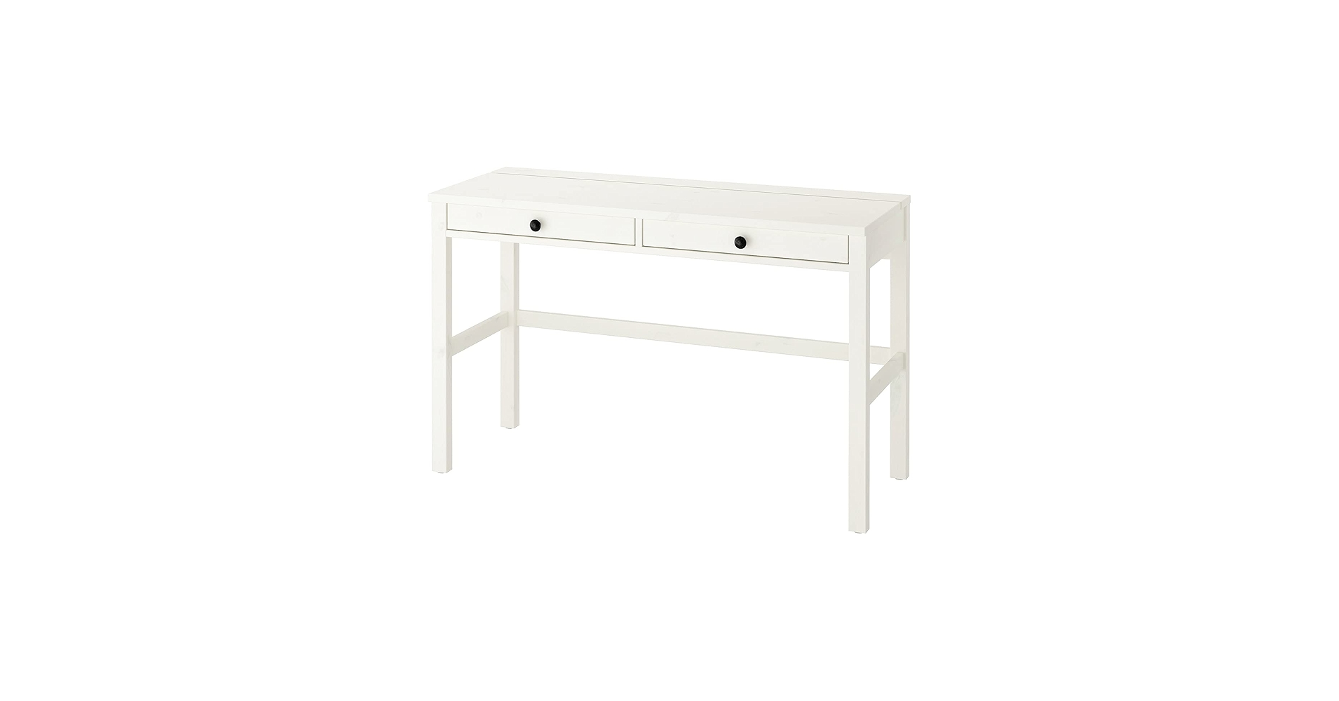 Amazon | IKEA Hemnes Desk 引き出し2つ付き ホワイトステイン サイズ