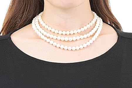 Amazon | アコヤ本真珠ロングネックレス/7.5-8.0mm/ホワイト/120cm