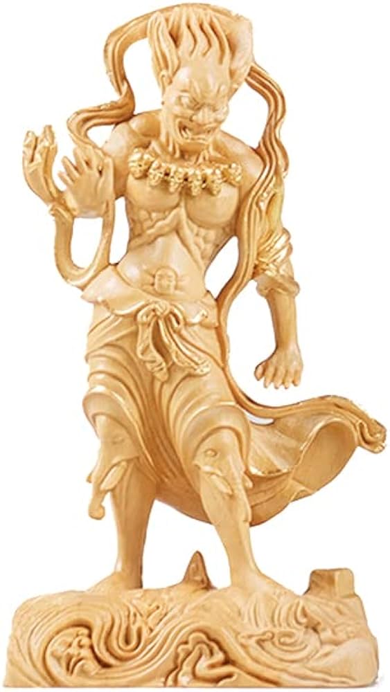 Amazon｜精彫造像 仏像 木彫り 深沙大将/深砂神王/仏教護法/唐密真言宗