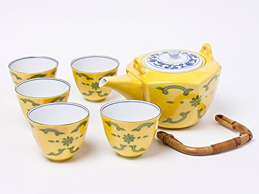 Amazon.co.jp: たち吉 黄交趾 煎茶揃え（急須1個＋湯呑5客）chakis-42