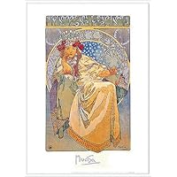 Amazon｜ポスター アルフォンス ミュシャ ヒヤシンス姫 額装品 アルミ