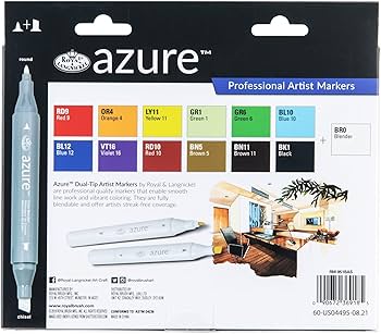 Amazon.com: Royal & Langnickel Azure, 13pc Dual-Tip, Alcohol Based