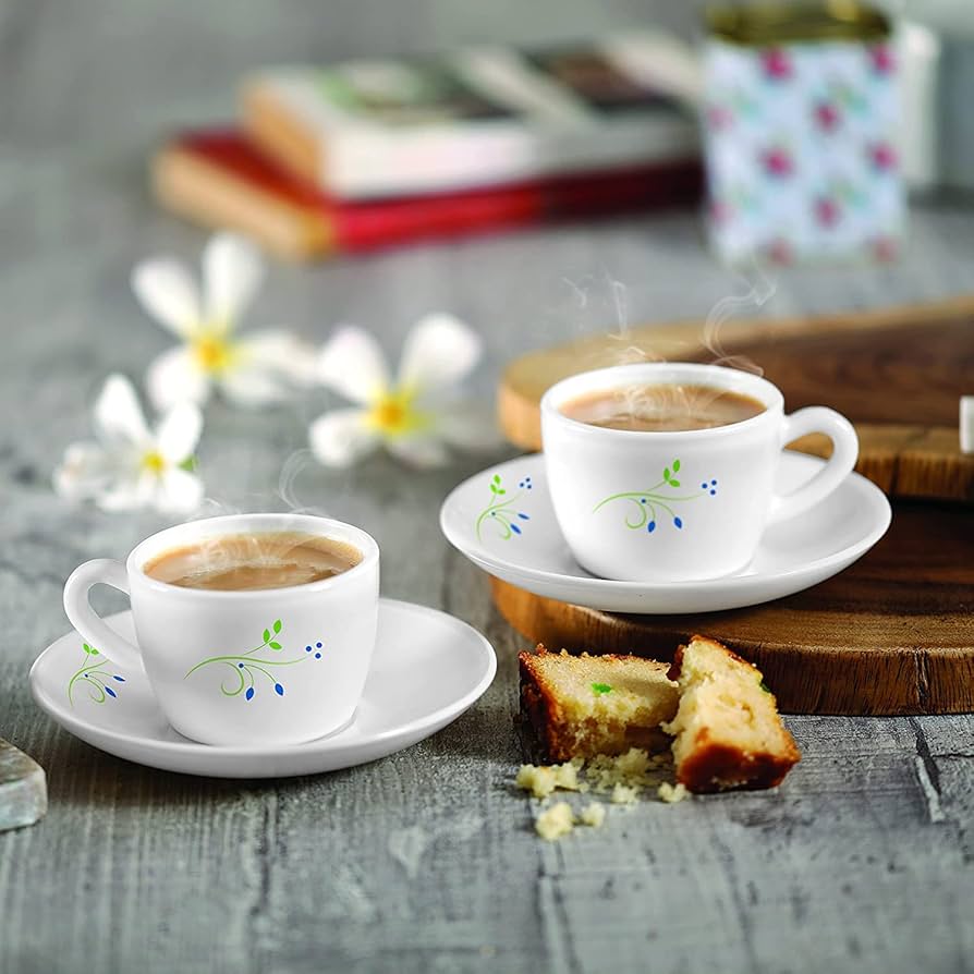 Cello Dazzle Queen Cup & Saucer 130 ml | Home and Kitchen Decor