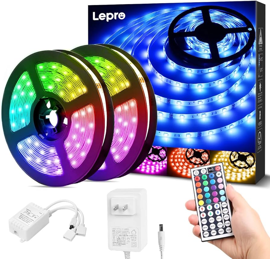 Amazon.co.jp: Lepro LEDテープライト SMD 5050 防水 10m (5m*2本) 300