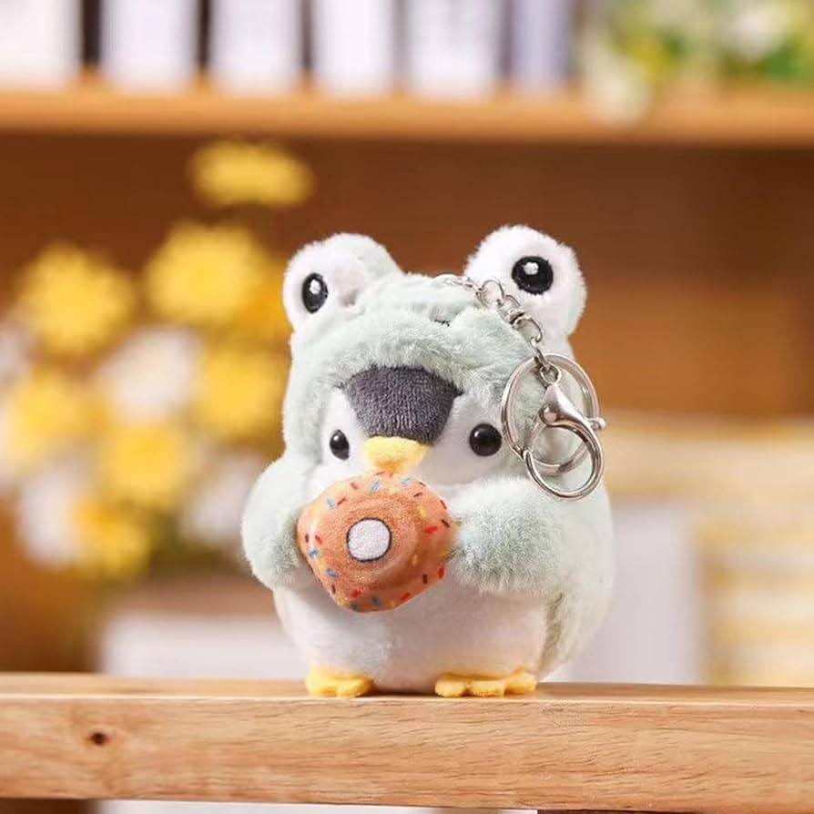 Amazon.co.jp: ペンギンのぬいぐるみキーホルダー - 10cm/3.9インチ