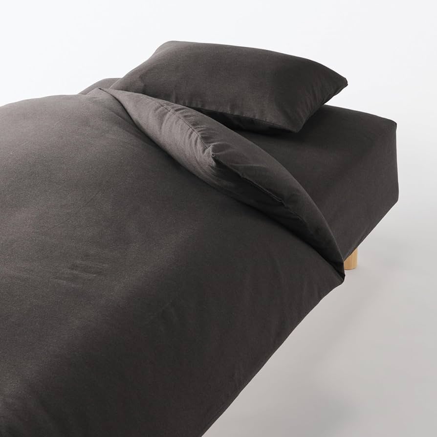 Amazon｜MUJI 無印良品 綿フランネルボックスシーツ ダークブラウン