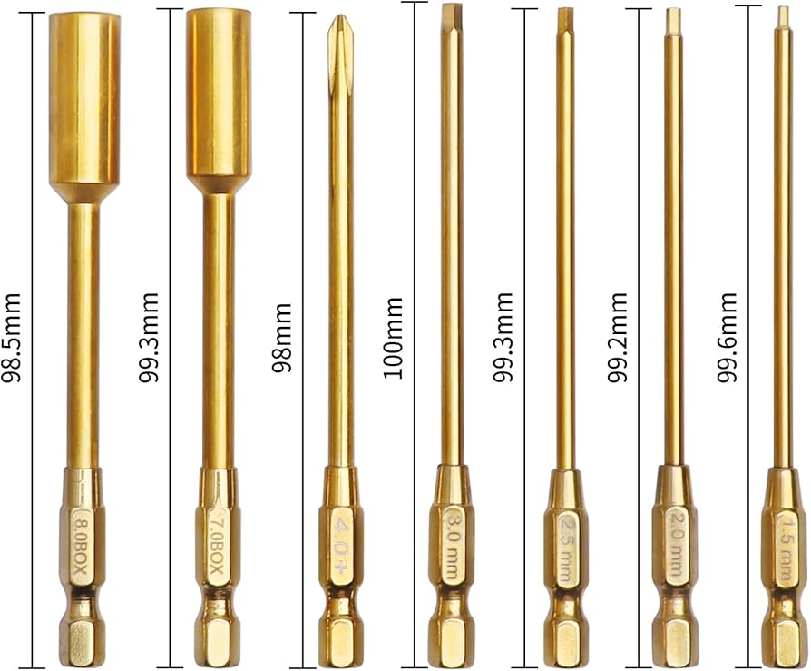 Amazon.com: CrazyHobby Titanium RC Hex Bits Set 1.5/2.0/2.5/3.0mm