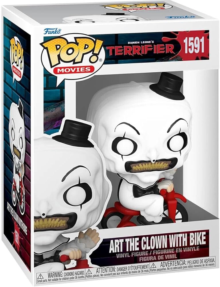 Amazon.com: Funko POP! Movies: Terrifier - Art The Clown with Bike