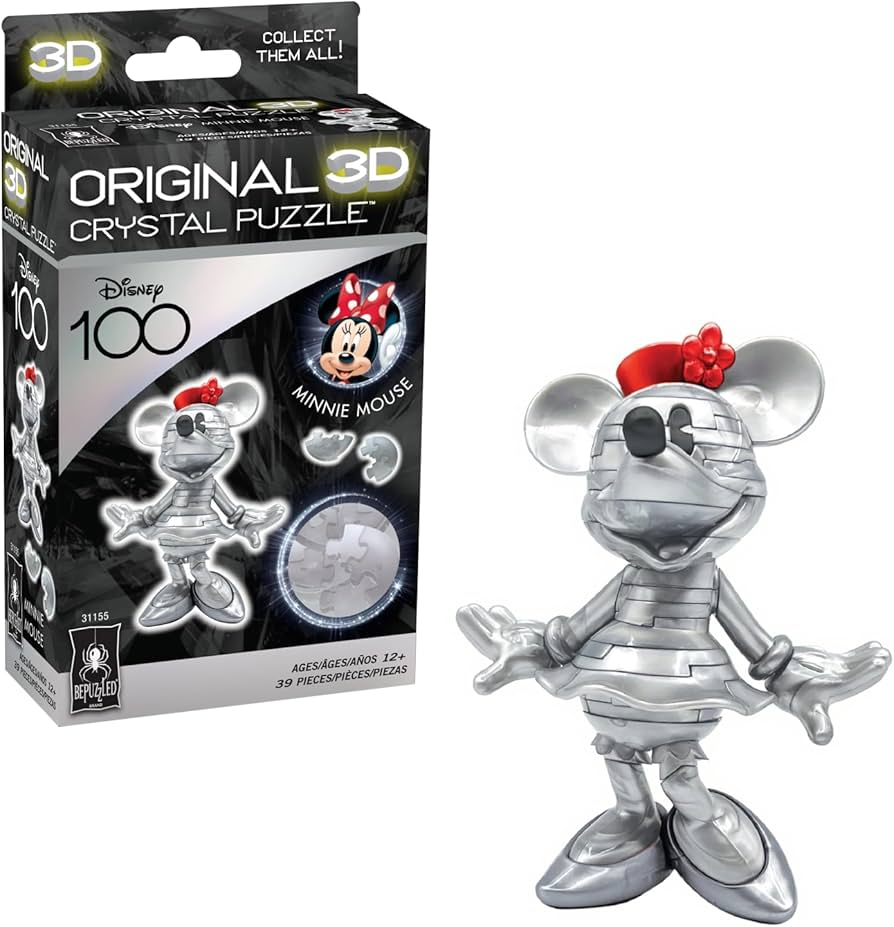 Amazon.com: BePuzzled | Disney Platinum Minnie Original 3D Crystal