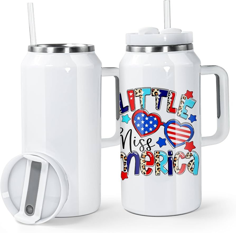 Amazon.com: AGH 60 oz Sublimation Tumbler with Handle and Straw 2