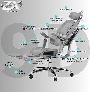 Amazon.co.jp: ZcaeXau オフィスチェア SG-018 前·後傾連動式9D