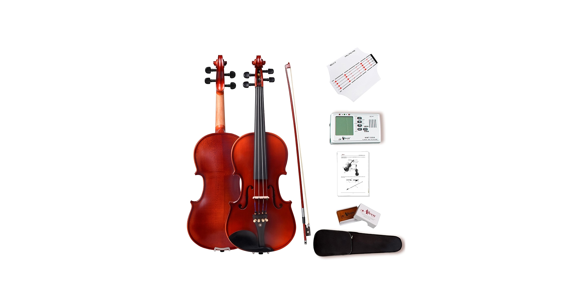Amazon.com: Aileen 4/4 Violin Set, Full Size Solidwood Fiddle for