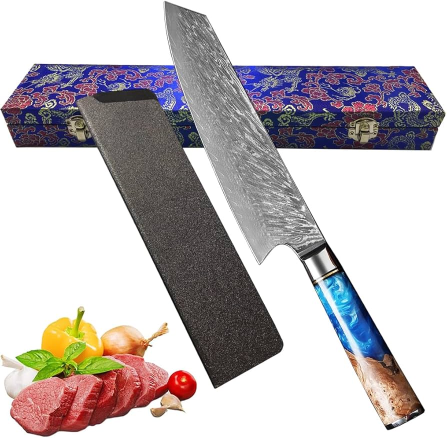 Amazon | Utaki 剣型牛刀包丁 67層ダマスカス 切付型包丁 VG-10鋼芯
