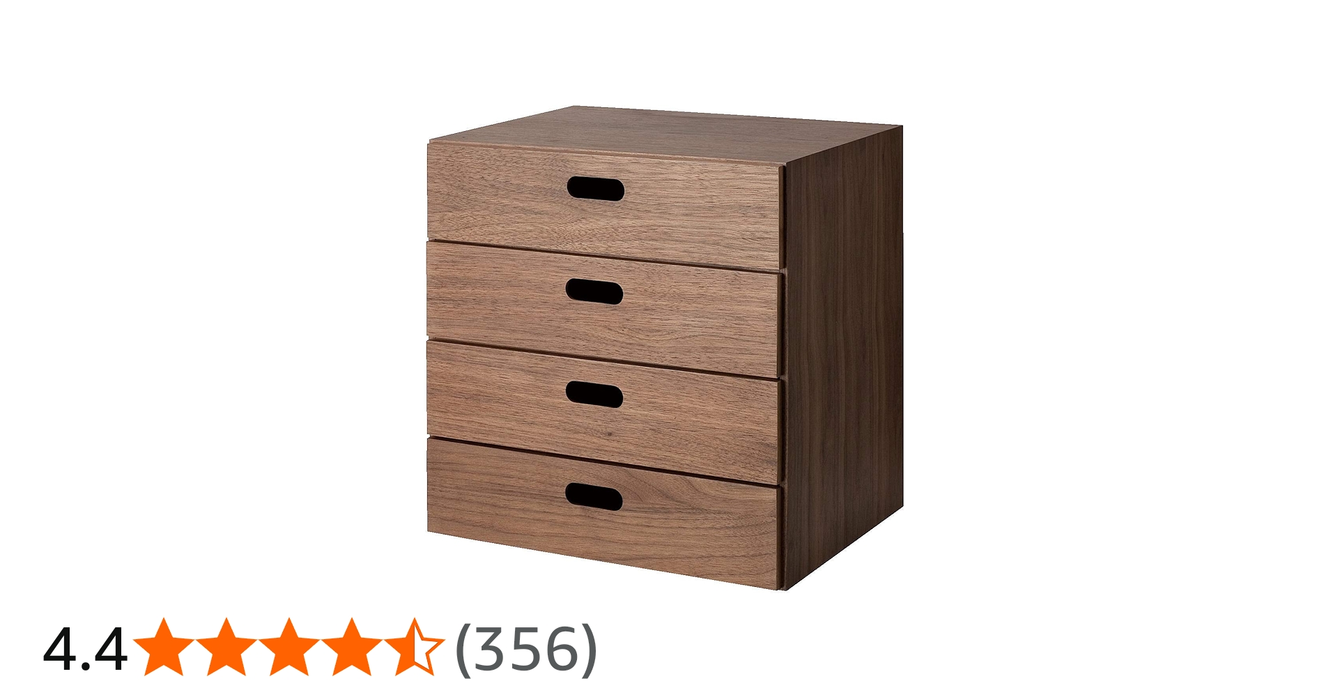 Amazon｜無印良品 スタッキングチェスト・引出し・4段/ウォールナット