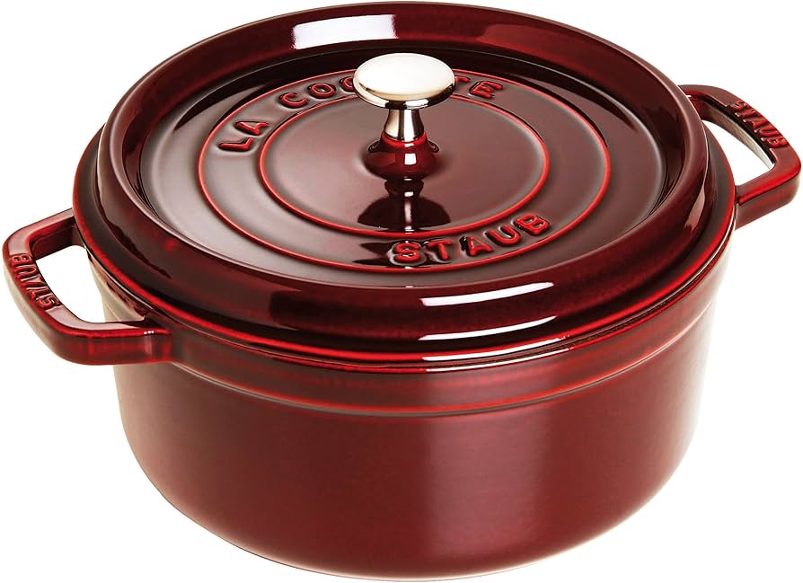 Amazon.com: STAUB 40509-357-0 Cocotte Round 24cm Grenadine red