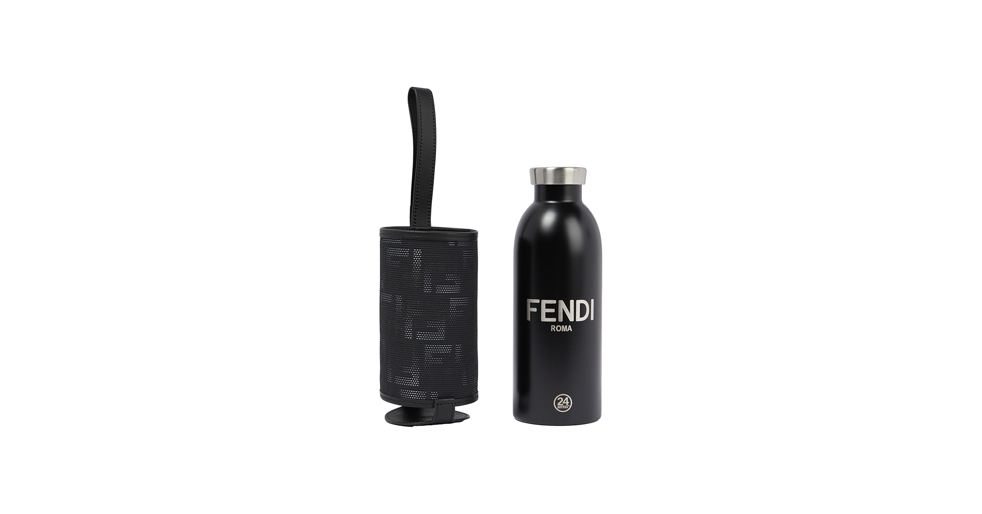 Amazon.com: FENDI Roma Black Steel Bottle and FF Woven Canvas