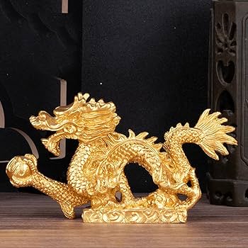 Amazon.co.jp: 龍の置物 風水 5本爪 龍 インテリア リビング 玄関