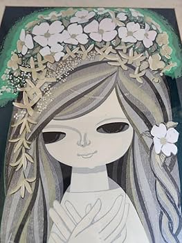 Amazon.co.jp: 池田 修三 「花の冠」木版画 人気作品 真作保証 貴重な