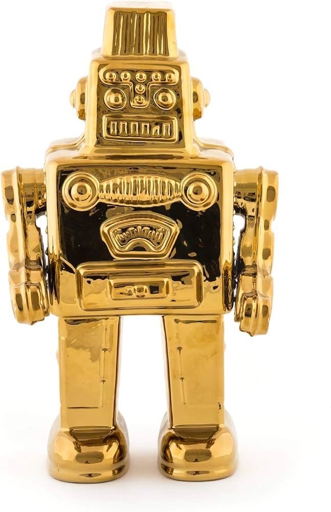Seletti Il Mio Robot in Porcellana Limited Gold Edition Cm.17,4X12
