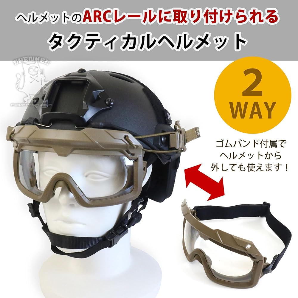 Amazon.co.jp: SHENKEL 取り外しても使える！ 2WAY ヘルメット レール