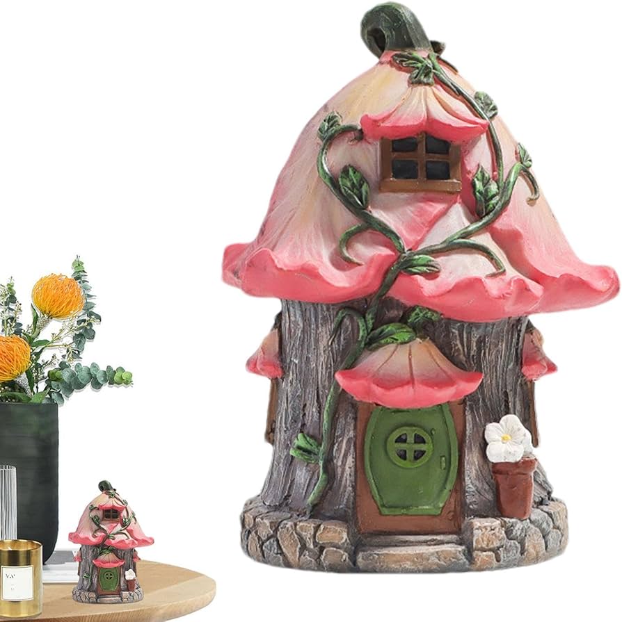 Amazon.co.jp: Hopweik ミニチュア妖精の家、屋外用妖精の庭キット