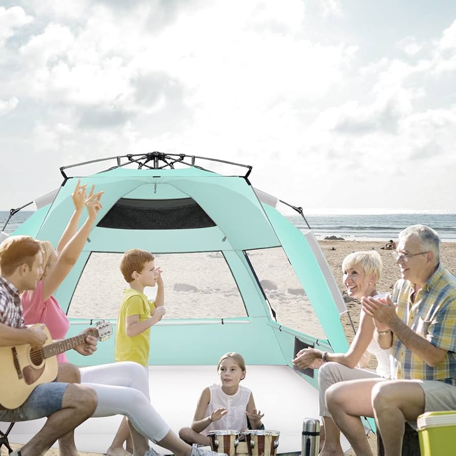 Amazon.com: Oileus XX-Large Pop Up Beach Tent Sun Shelter for 5-6