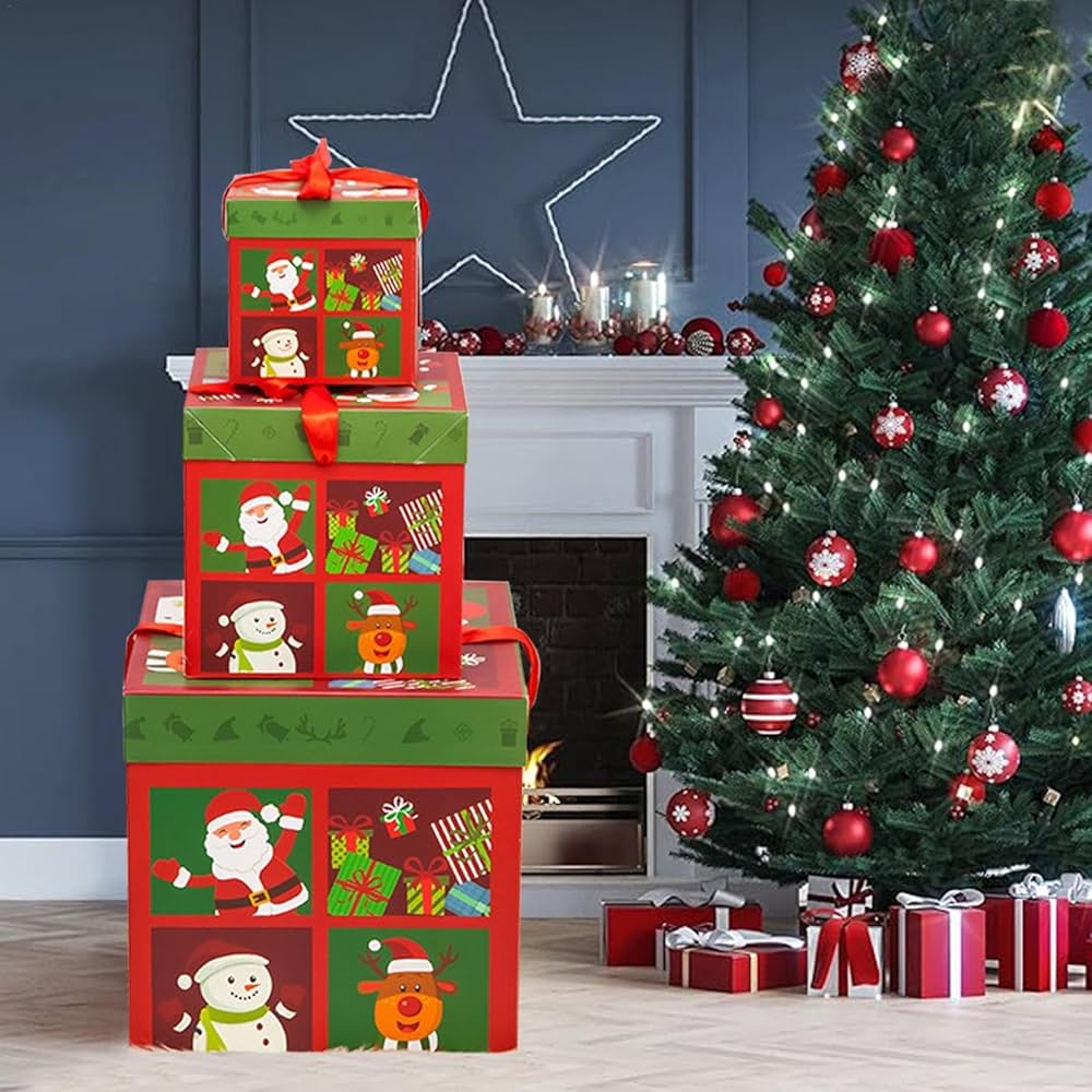 Amazon.co.jp: クリスマスの入れ子箱 - クリスマスボックス | 段ボール
