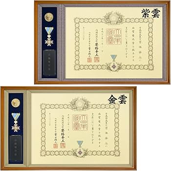 Amazon.co.jp: 勲章ケースも飾れるコンパクト叙勲額 穂高(ほたか) (単
