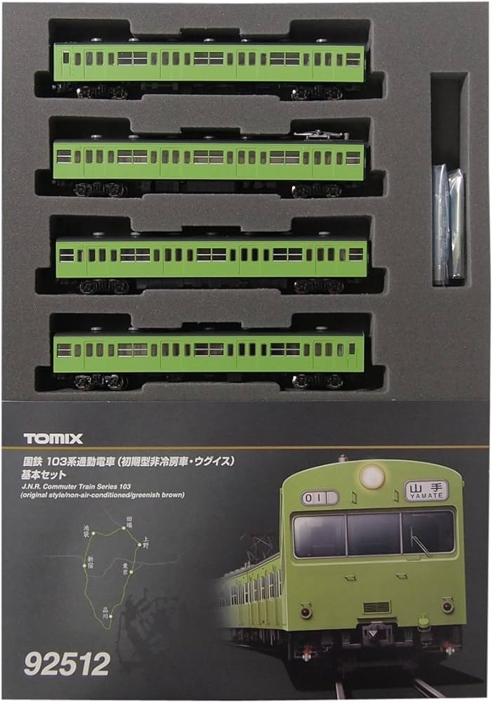 Amazon | TOMIX Nゲージ 103系 初期型非冷房車 ウグイス 基本セット