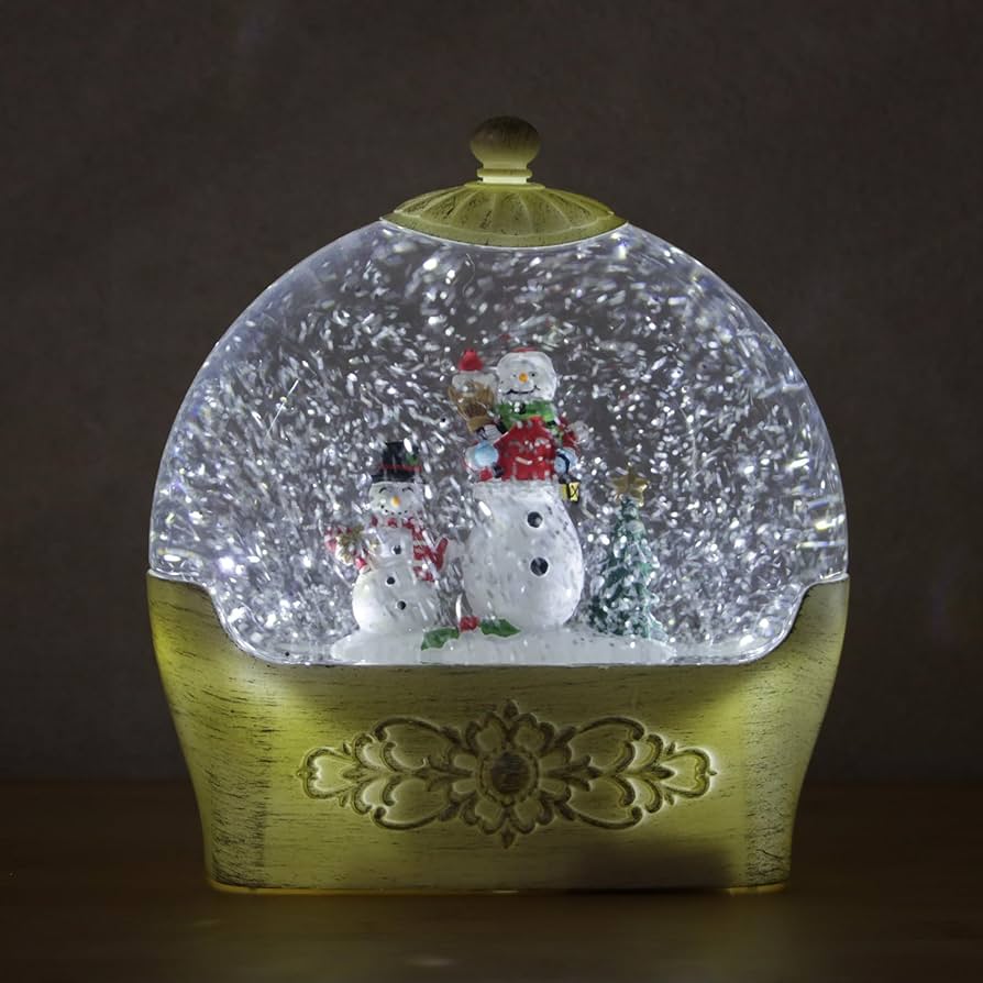 Amazon.co.jp: 函館ファクトリ－ クリスマス スノードーム バブルLED