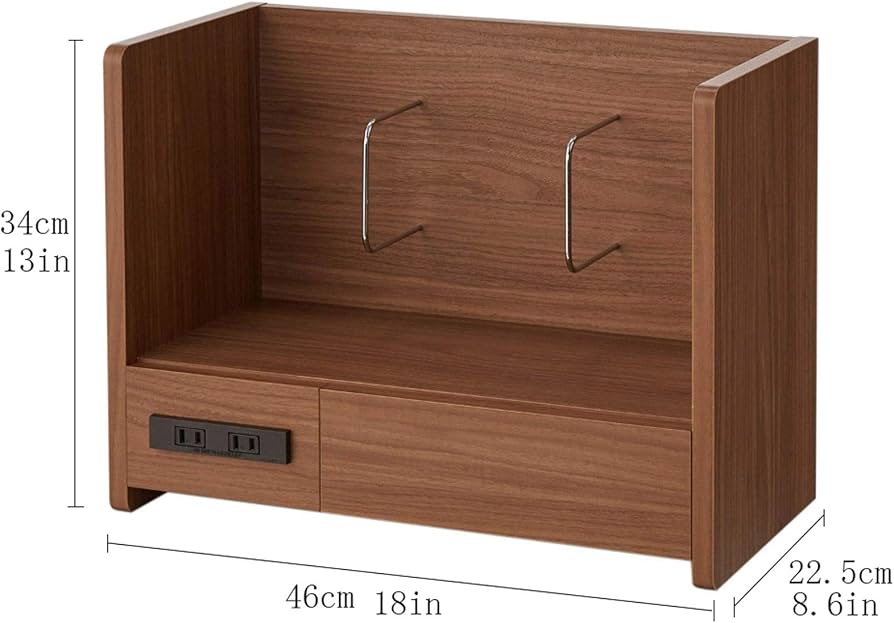 Amazon.co.jp: 本棚 卓上本棚 ソケット充電器 本棚 充電式デスク 多