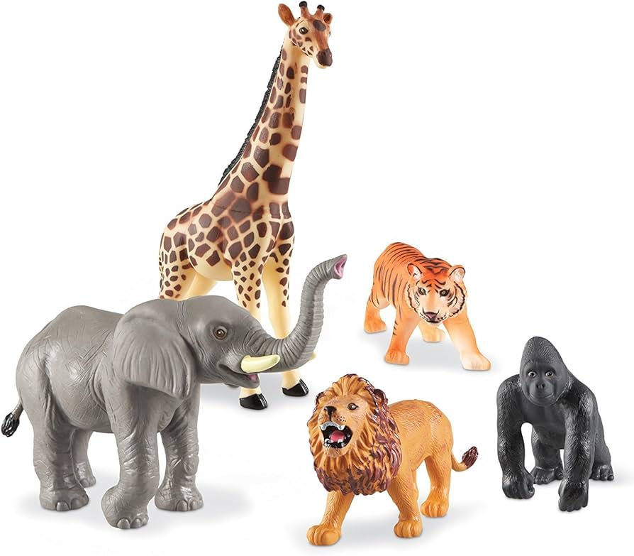 Amazon.com: Learning Resources Jumbo Jungle Animals, Animal Toys