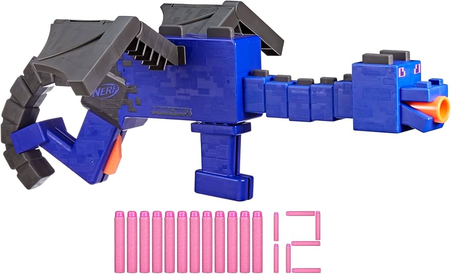 Amazon.com: Nerf Minecraft Ender Dragon Blaster, 4-Dart Internal