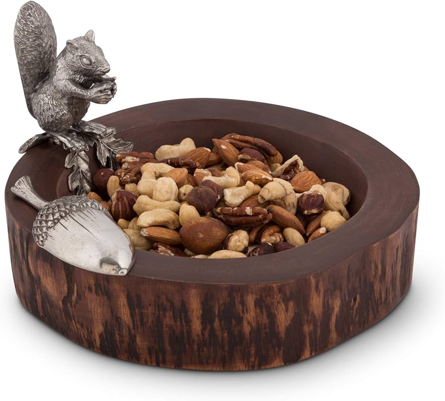 Amazon.com | Vagabond House Wood Nut/Candy Bowl with Standing
