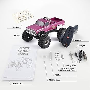 Amazon.co.jp: FMS 1/24スマッシャー V2 モンスタートラック V2 FCX24