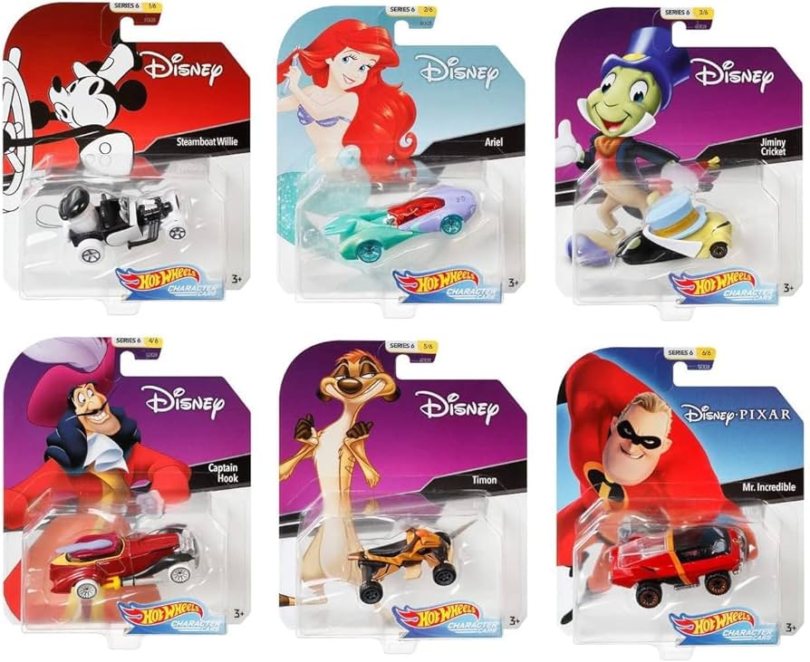 Amazon.co.jp: Hot Wheelsディズニー/ピクサーキャラクターカー6台