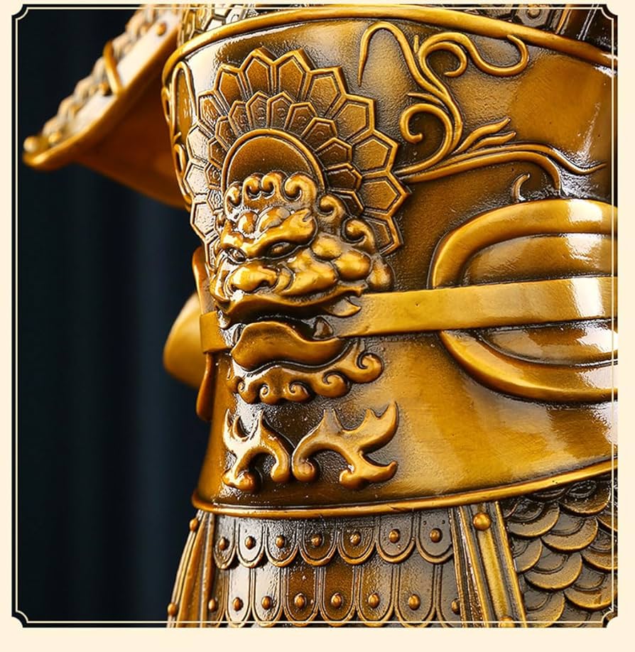 Amazon.co.jp: 戦国武将甲冑フィギュア 真鍮 置物・五月人形 鎧飾り