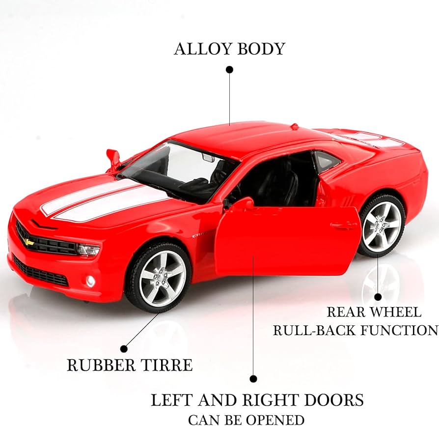 TOKAXI 1/36 Scale 2010 Chevy Camaro Diecast Car Models,Pull Back