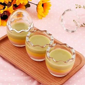 Amazon｜4個 プリンカップ デザートカップ 耐熱ガラス 蓋付きおしゃれ